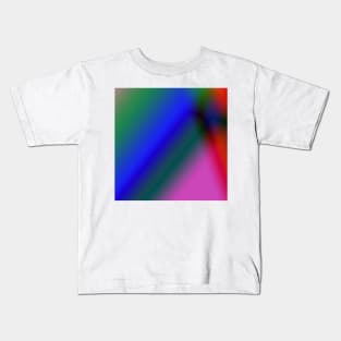 red blue green texture abstract Kids T-Shirt